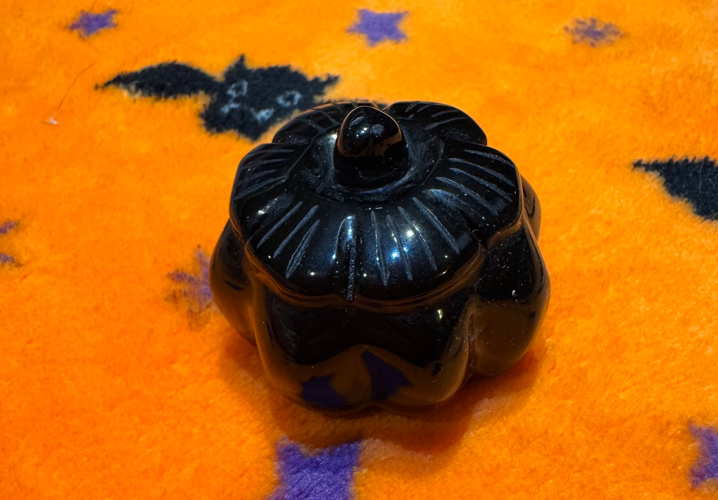 Black Obsidian Pumpkin