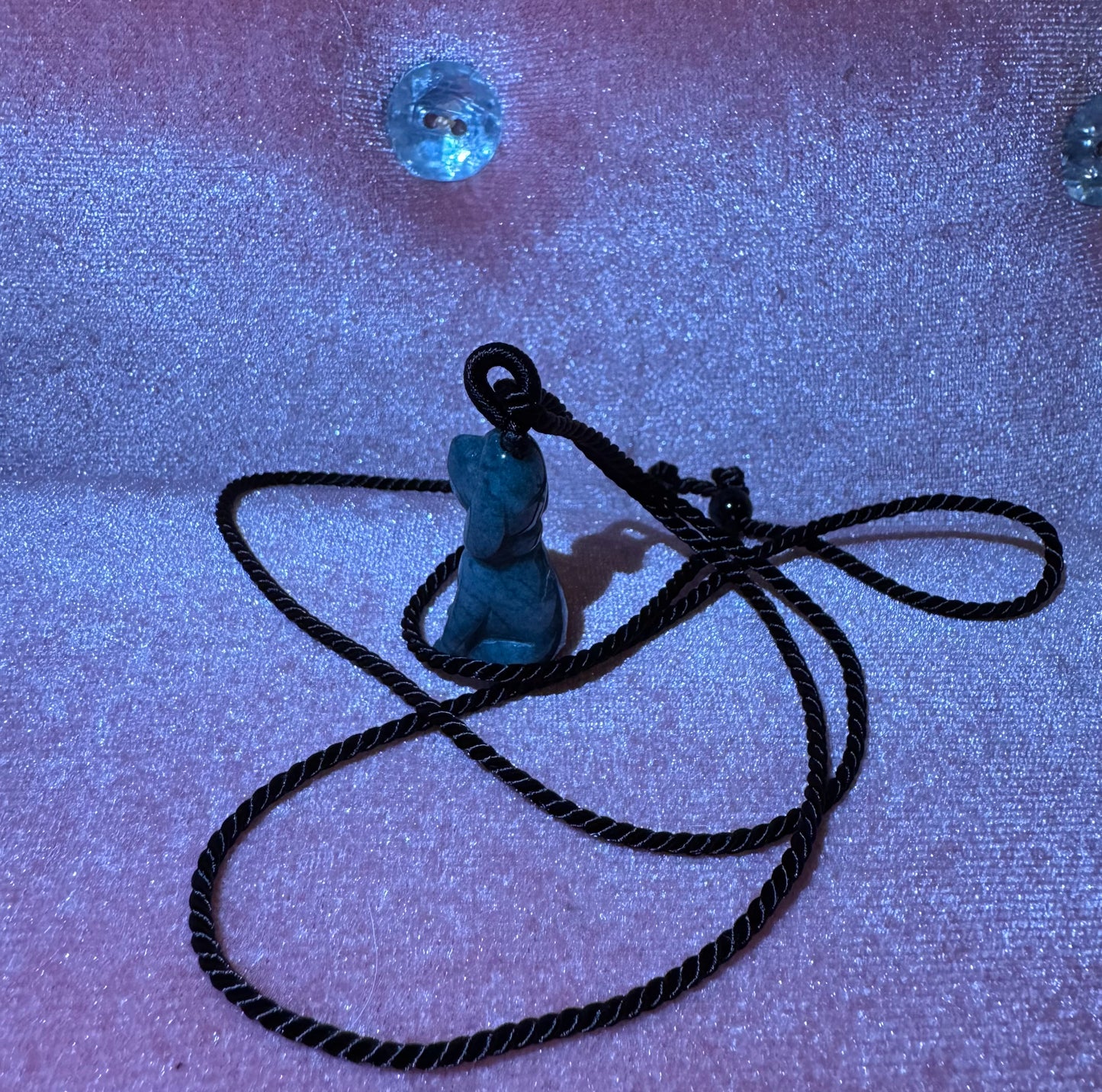 jade dog luck necklace 26” cord