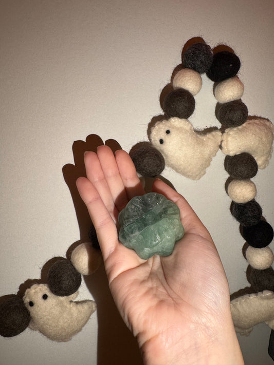 Green Fluorite Pumpkin