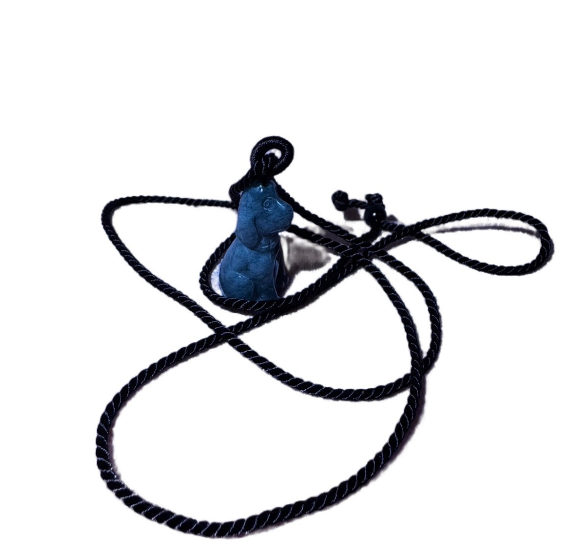 jade dog luck necklace 26” cord