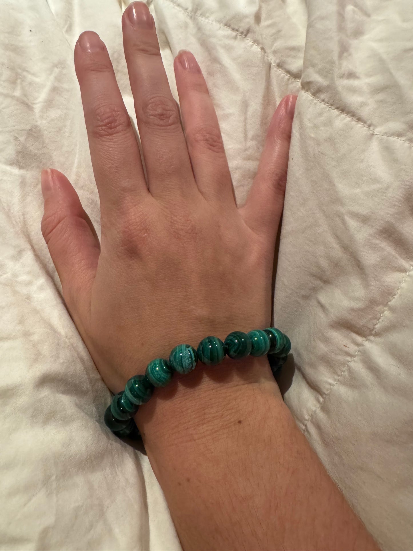 malachite stretch bracelet